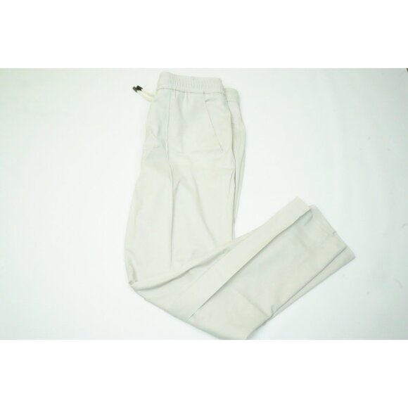 Isaia Icon Ico Wool Blend Beige Drawstring Mens Pants Sz 56R Brand New